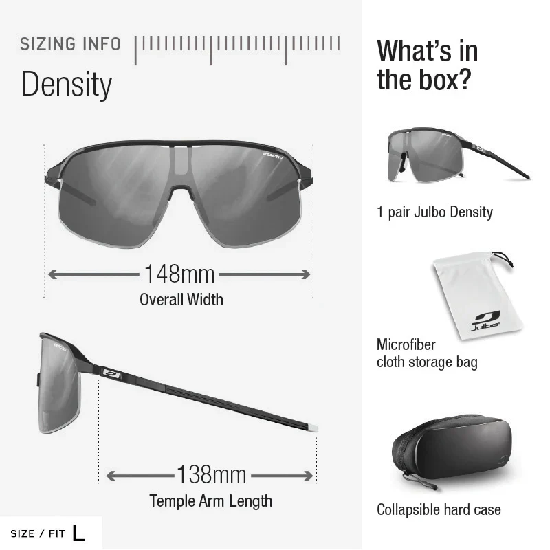 Julbo Density Black/Gray With REACTIV 1-3 Light Amplifier Lens - Image 5