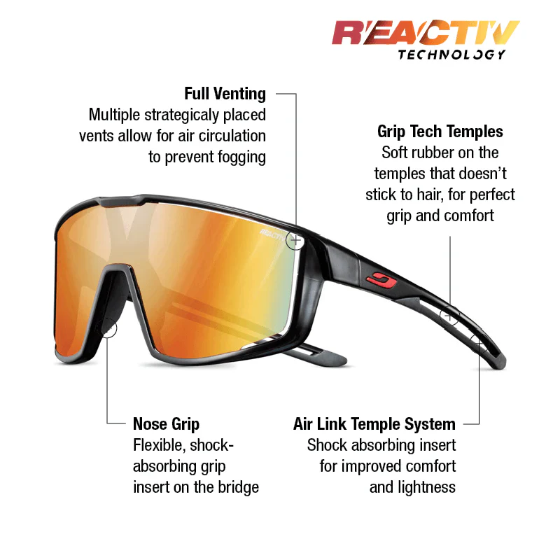 Julbo Fury Translucent Black/Black With REACTIV 1-3 Light Amplifier Lens - Image 2
